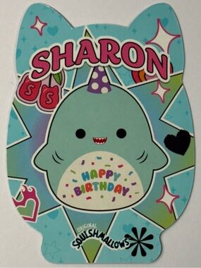 🦈 [5/$15] 2025 PANINI SQUISHMALLOWS SERIES 2 SHARON TRADING CARD #7 DIE CUT 🦈